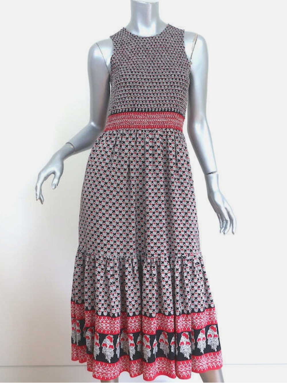 Ulla Johnson Smocked Bodice Midi Dress